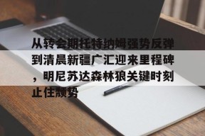 从转会期托特纳姆强势反弹到清晨新疆广汇迎来里程碑，明尼苏达森林狼关键时刻止住颓势 -开云体育